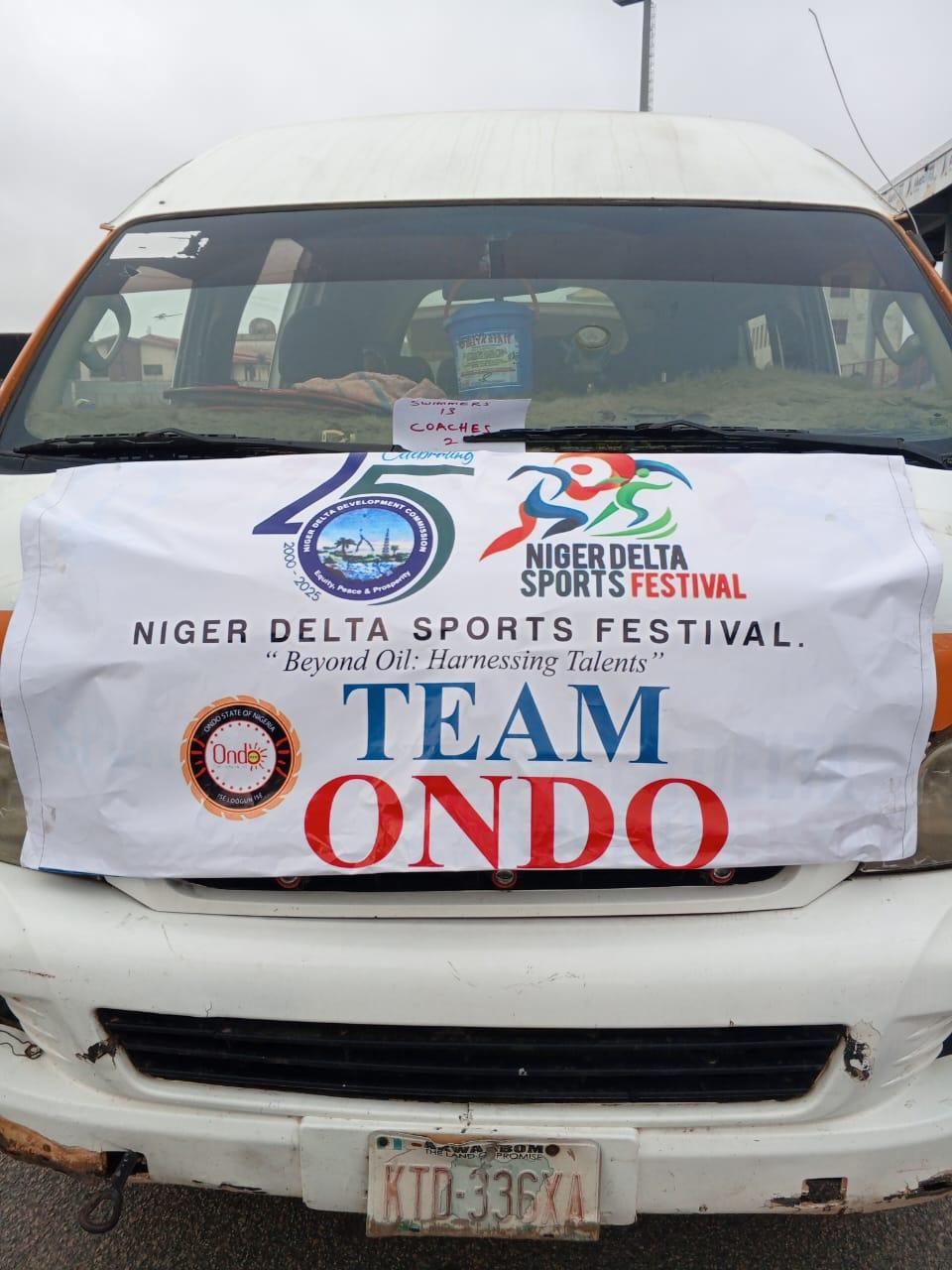 Ondo State athletes arrive in Uyo for Niger Delta Sports Festival 