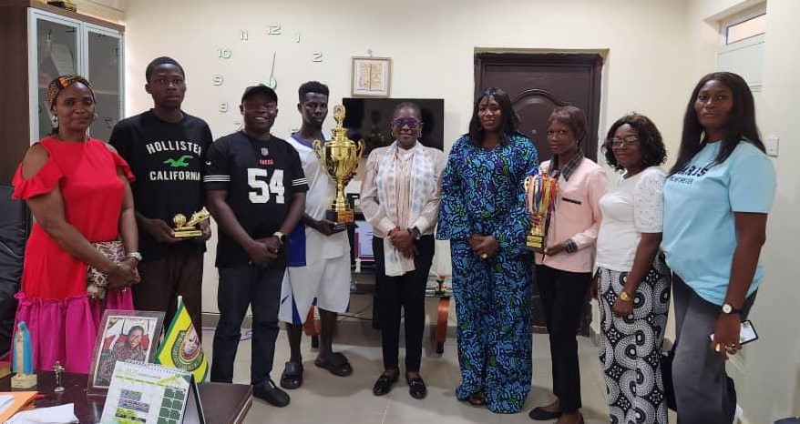 Ogbe Senior Secondary School visits Patroness, Sports Director,&nbsp;Chikere