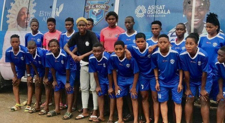 Oshoala takes S.H.E Plays initiative to Ansar U-Deen Senior High School, Surulere 