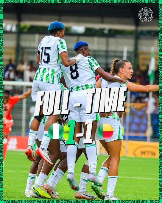 Women’s AFCON: Super Falcons beat Benin 2-1, qualify for Morocco&nbsp;2026